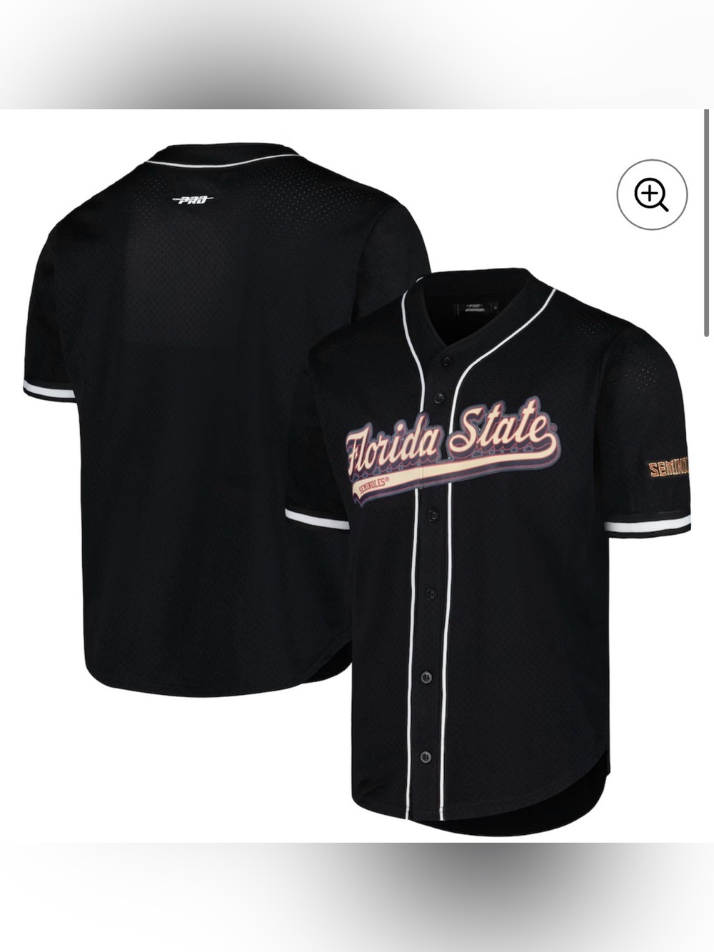 Pro Standard Florida State Seminoles Baseball Style Jersey Size M